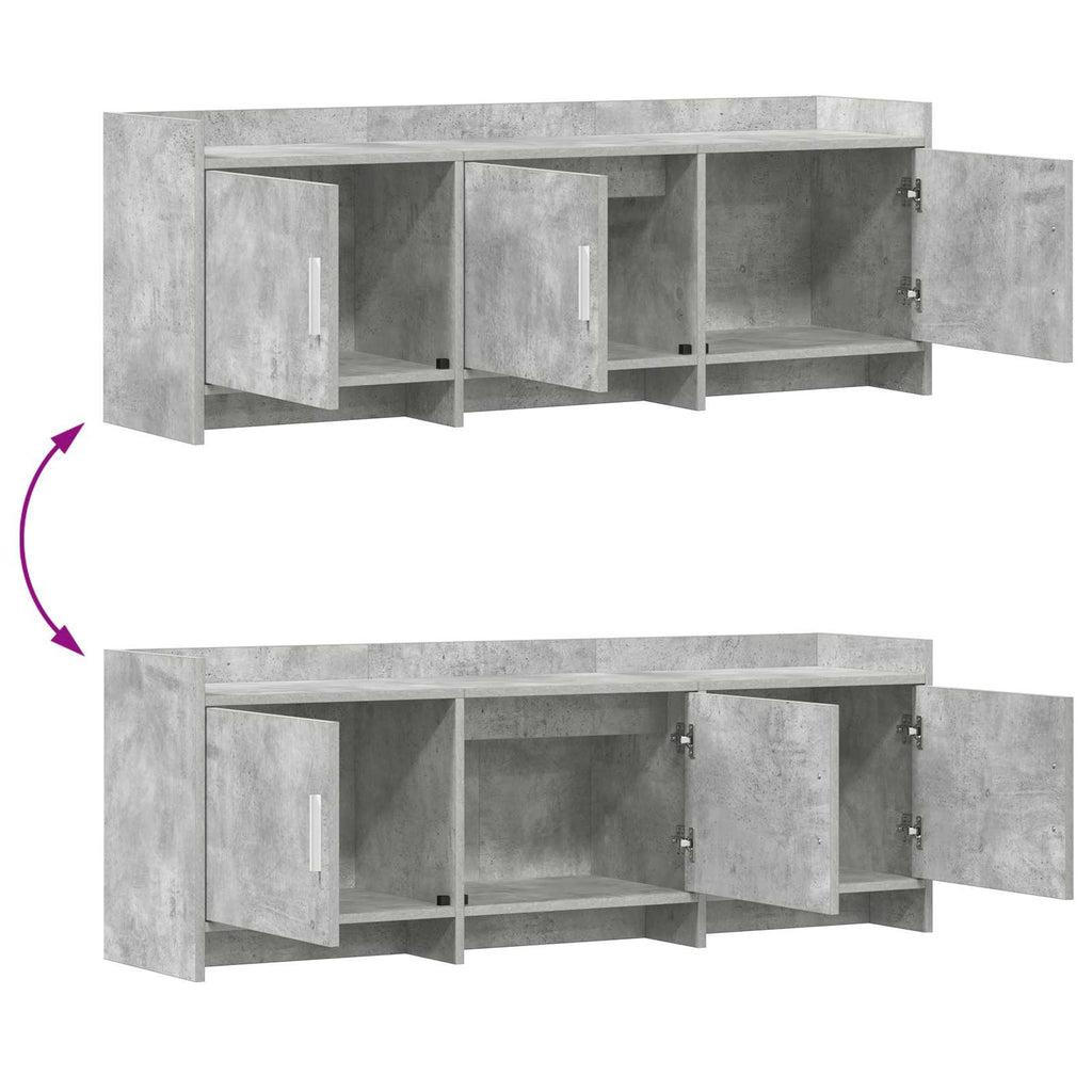 vidaXL Szafka pod telewizor 130 x 33 x 47 cm Betonowy szary