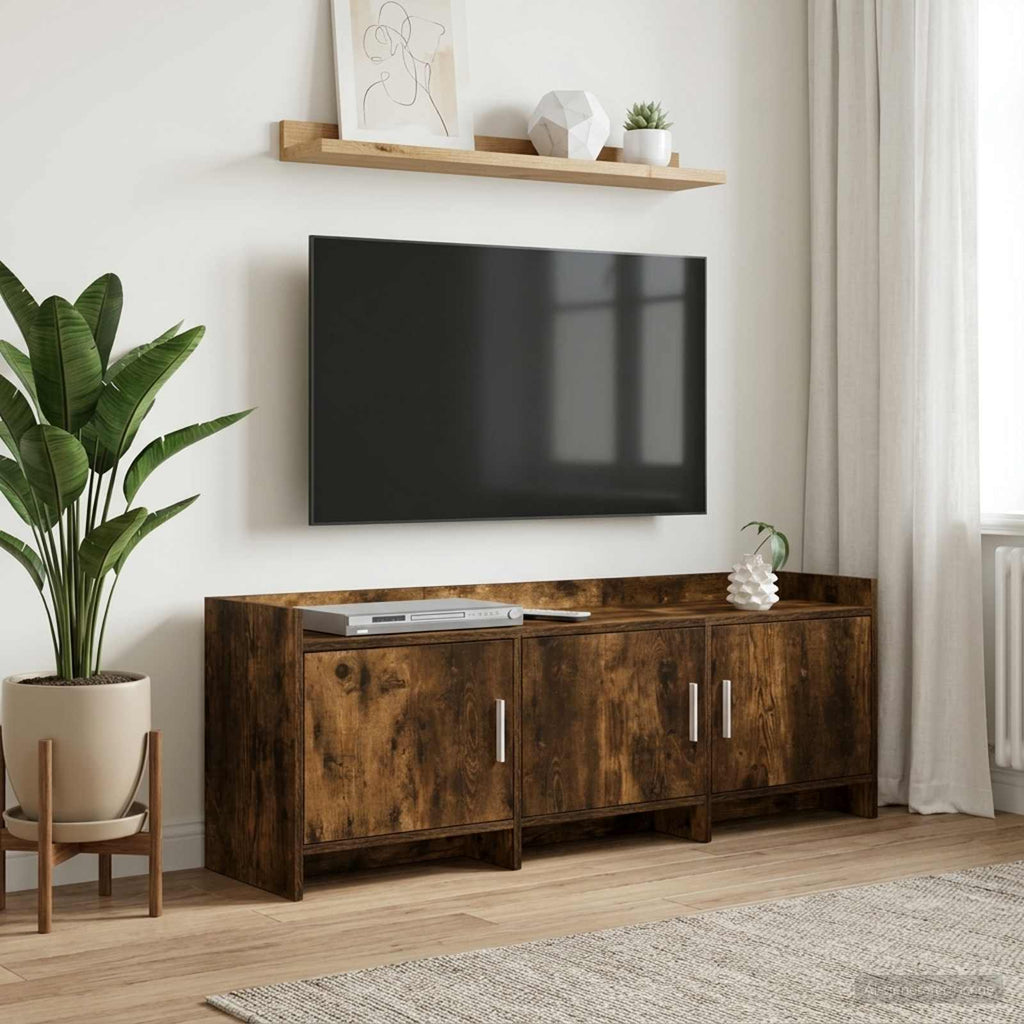 vidaXL Szafka pod telewizor 130 x 33 x 47 cm Dąb wędzony