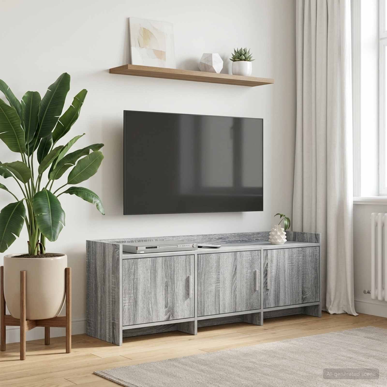 vidaXL Szafka pod telewizor 130 x 33 x 47 cm Szary Sonoma