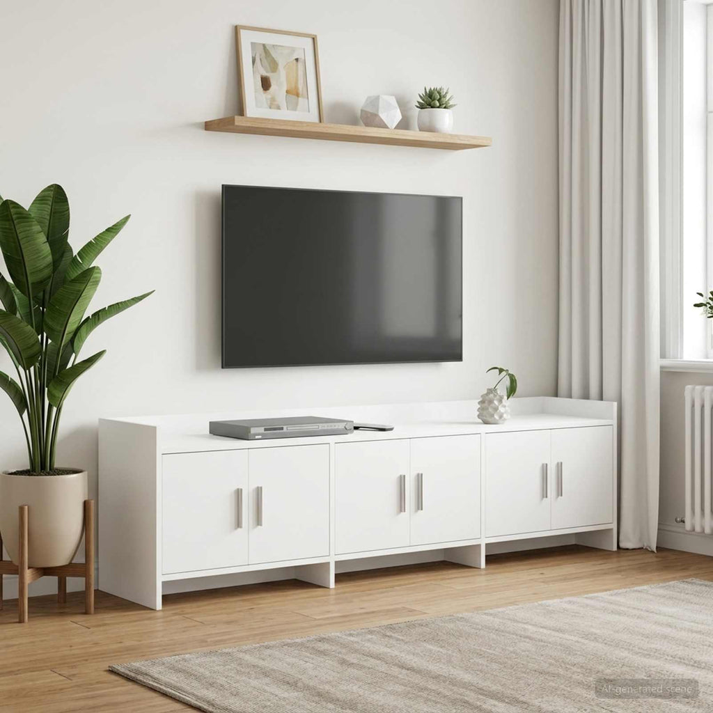 vidaXL Szafka pod telewizor 168 x 33 x 47 cm Biały Drewno inżynieryjne