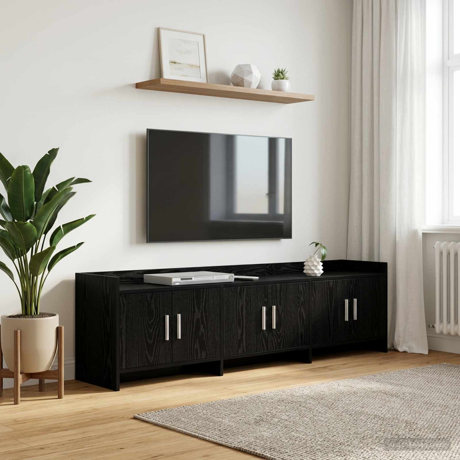 vidaXL Szafka pod telewizor 168 x 33 x 47 cm Czarny dąb