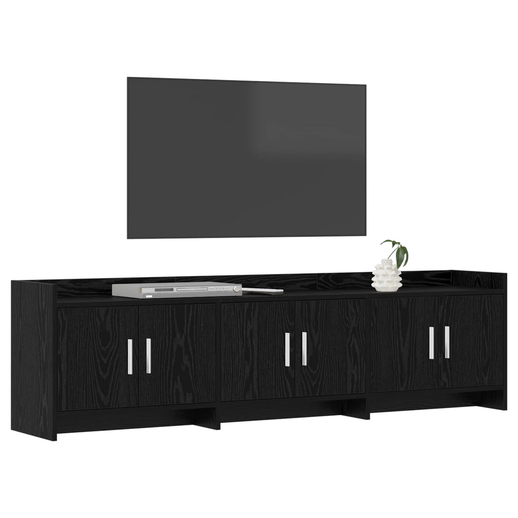 vidaXL Szafka pod telewizor 168 x 33 x 47 cm Czarny dąb