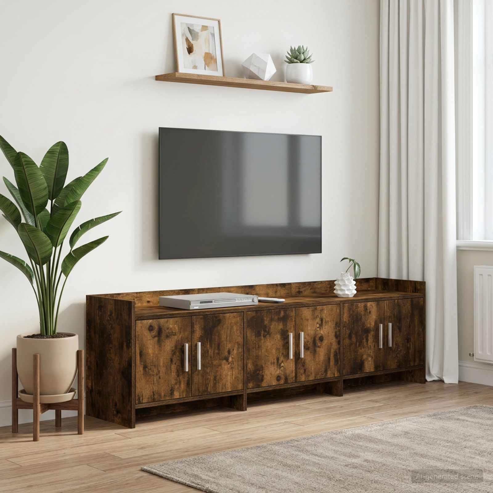 vidaXL Szafka pod telewizor 168 x 33 x 47 cm Dąb wędzony