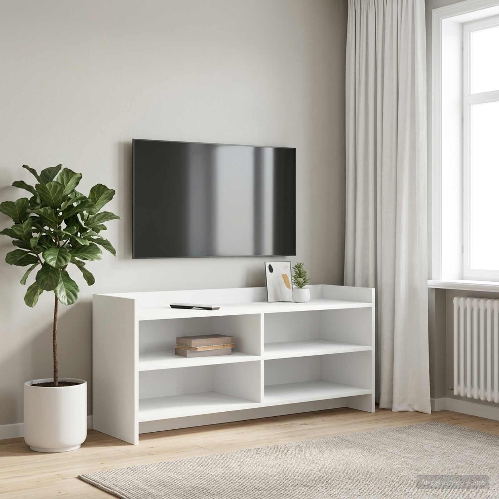 vidaXL Szafka pod telewizor 100 x 33 x 47 cm Biały Drewno inżynieryjne