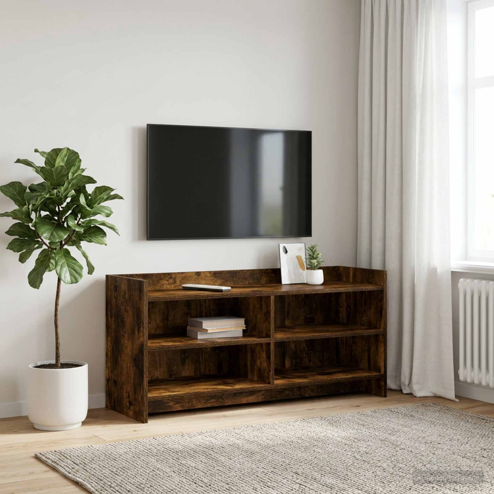 vidaXL Szafka pod telewizor 100 x 33 x 47 cm Dąb wędzony