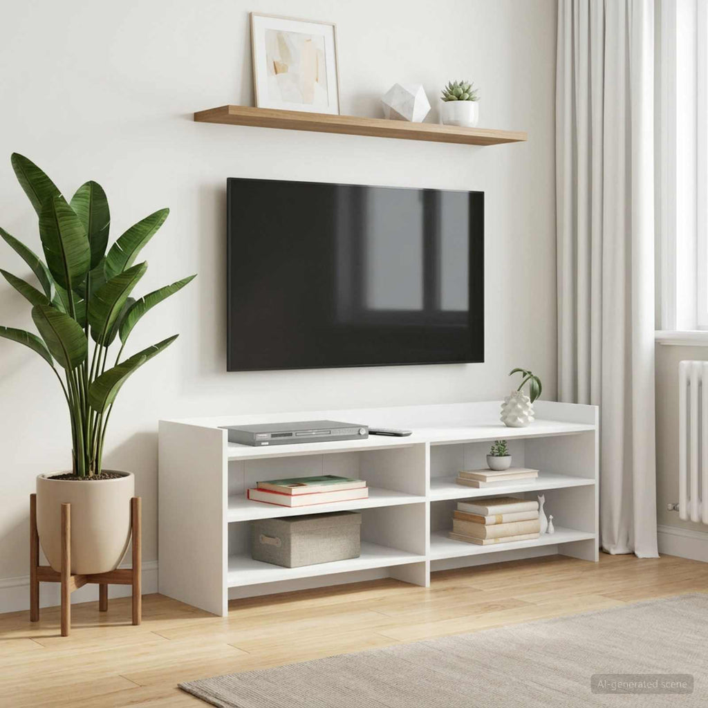 vidaXL Szafka pod telewizor 135 x 33 x 47 cm Biały Drewno inżynieryjne