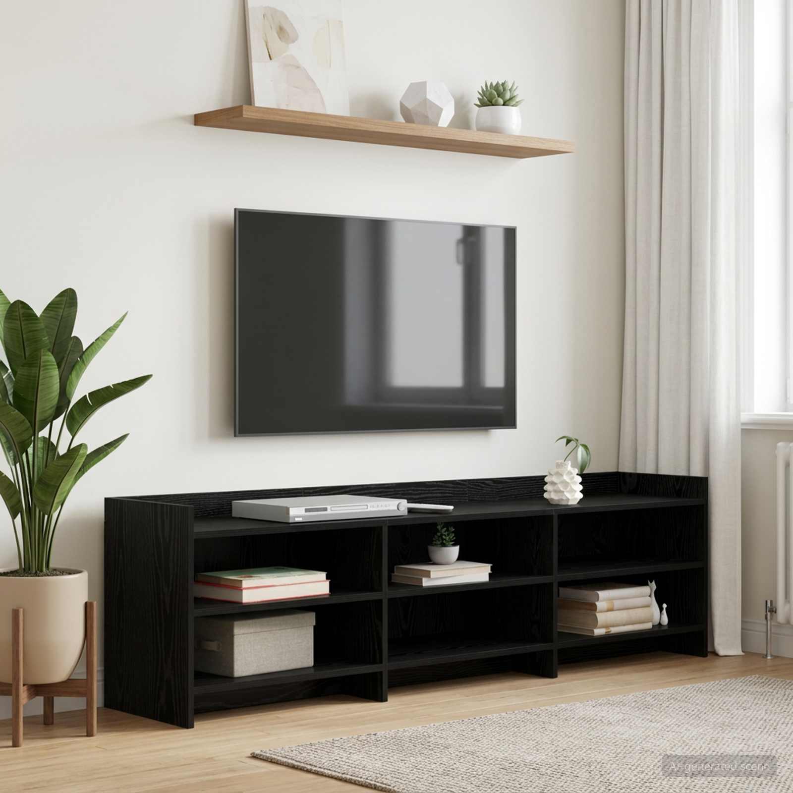 vidaXL Szafka pod telewizor 168 x 33 x 47 cm Czarny dąb