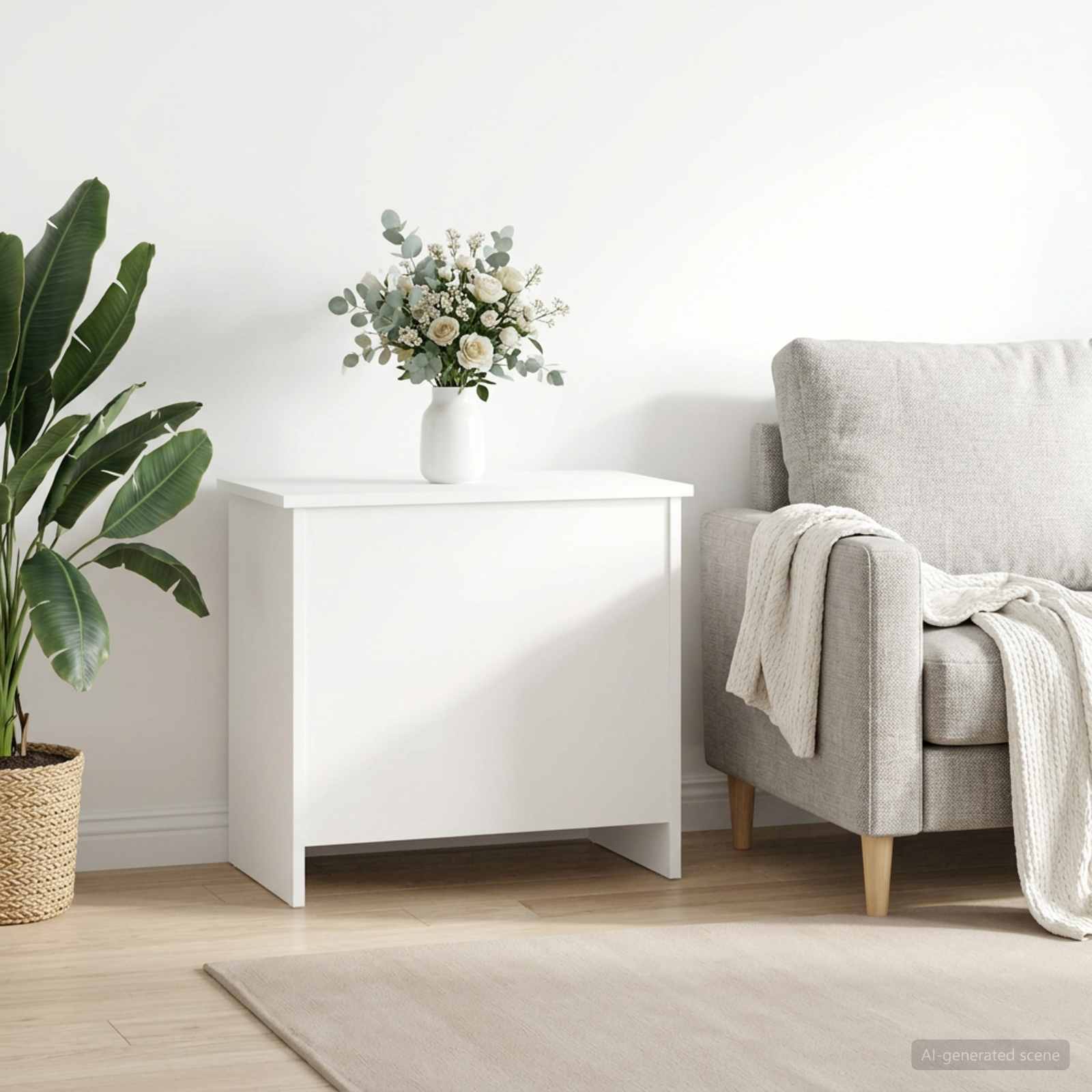 vidaXL Skrzynia na przechowywanie Biały 60 x 40 x 50 cm