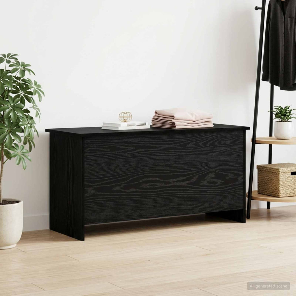 vidaXL Skrzynia na przechowywanie Czarny dąb 100 x 40 x 50 cm