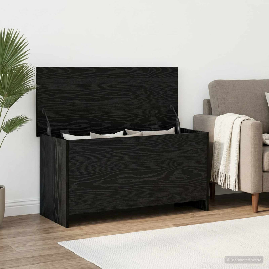vidaXL Skrzynia na przechowywanie Czarny dąb 100 x 40 x 50 cm