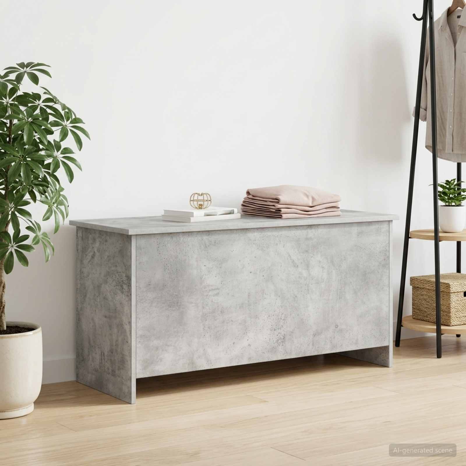 vidaXL Skrzynia na przechowywanie Betonowy szary 100 x 40 x 50 cm