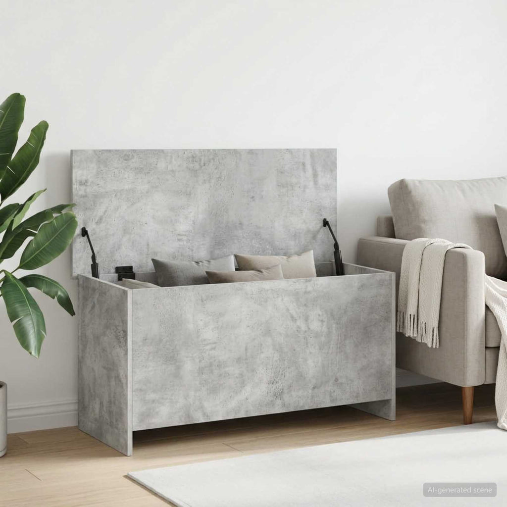 vidaXL Skrzynia na przechowywanie Betonowy szary 100 x 40 x 50 cm
