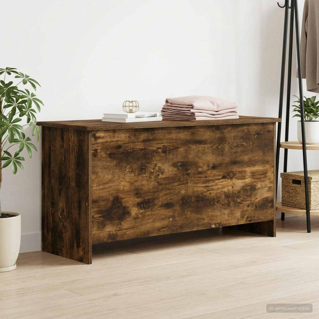 vidaXL Skrzynia na przechowywanie Dąb wędzony 100 x 40 x 50 cm