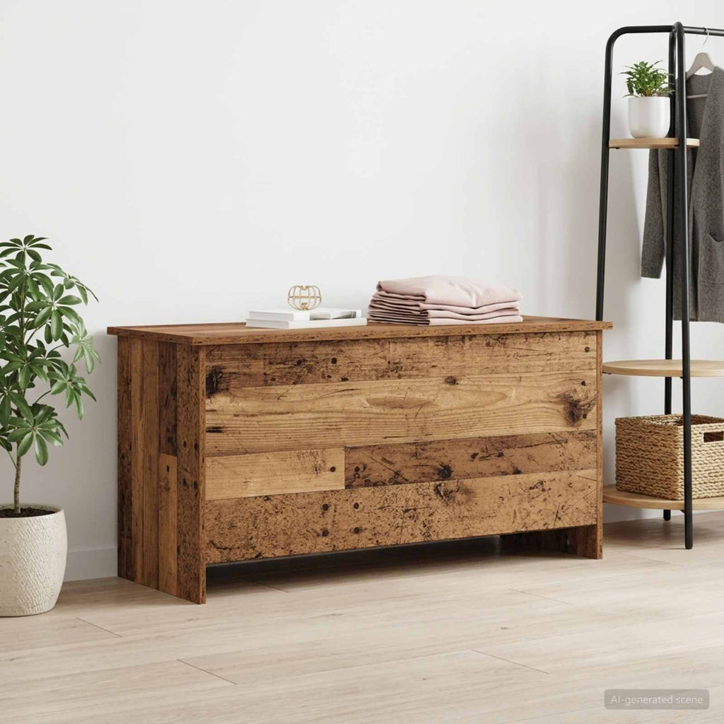 vidaXL Skrzynia na przechowywanie Stare drewno 100 x 40 x 50 cm