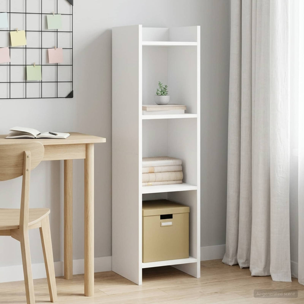 vidaXL Półka na książki Biały 30 x 30 x 111 cm Drewno inżynieryjne