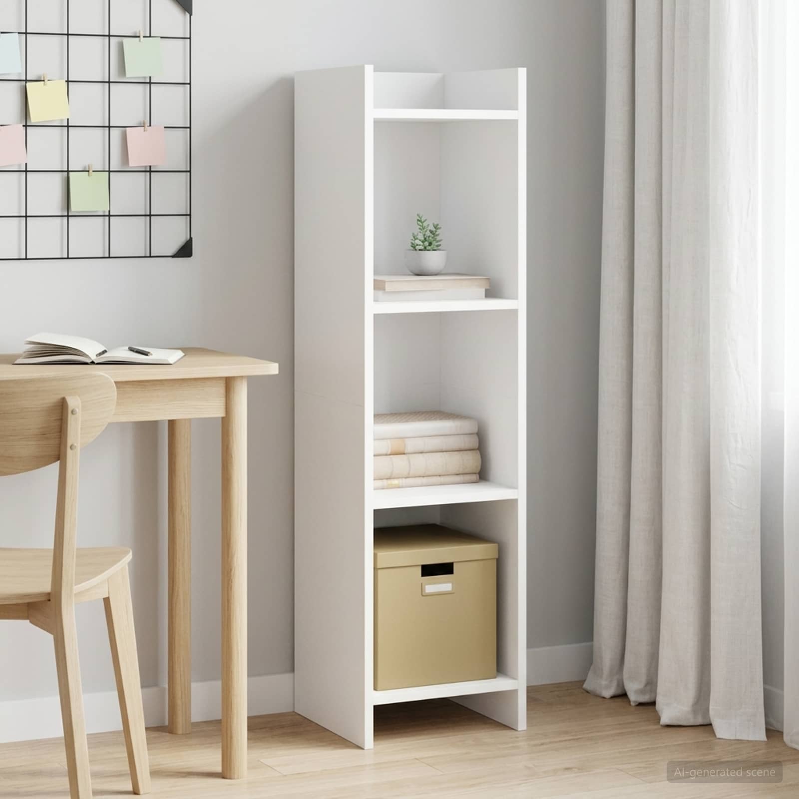 vidaXL Półka na książki Biały 30 x 30 x 111 cm Drewno inżynieryjne