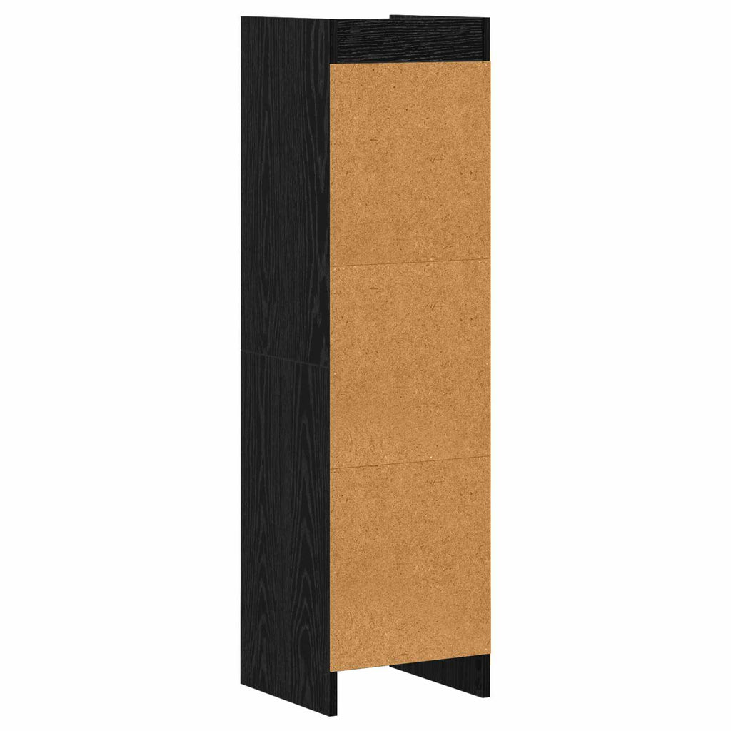 vidaXL Półka na książki Czarny dąb 30 x 30 x 111 cm