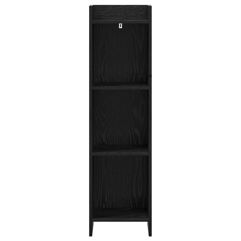 vidaXL Półka na książki Czarny dąb 30 x 30 x 111 cm