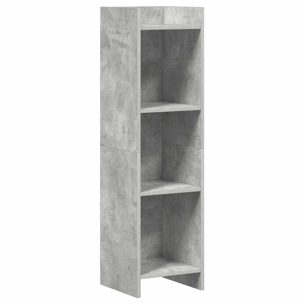 vidaXL Półka na książki Szary beton 30 x 30 x 111 cm