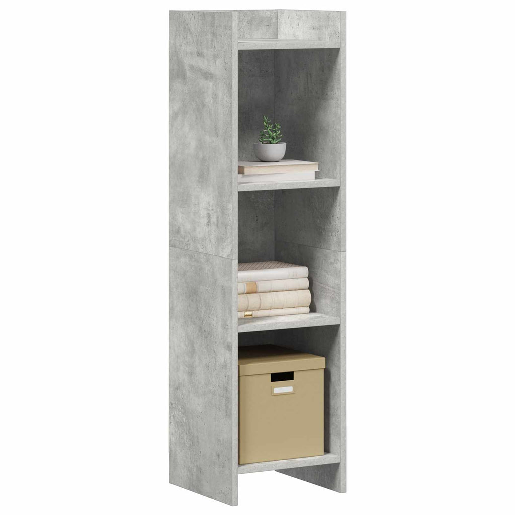 vidaXL Półka na książki Szary beton 30 x 30 x 111 cm