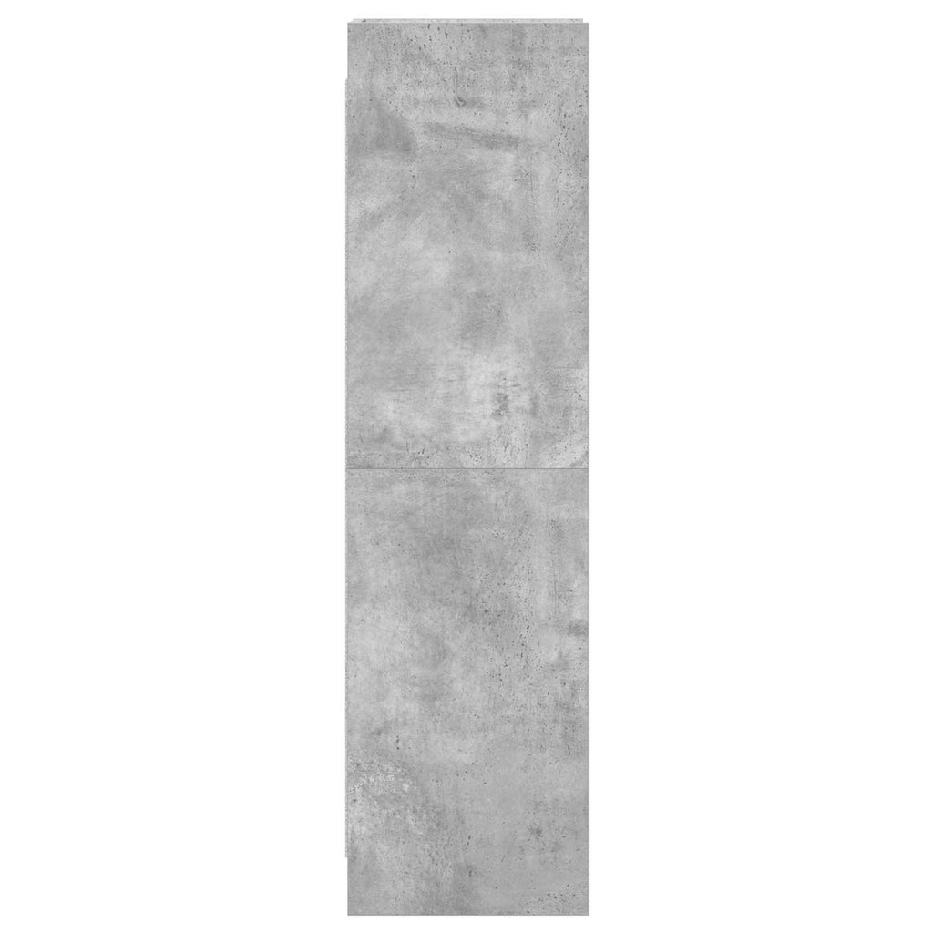 vidaXL Półka na książki Szary beton 30 x 30 x 111 cm
