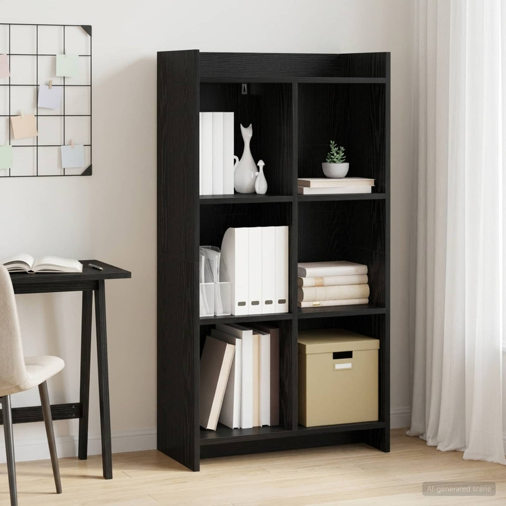 vidaXL Półka na książki Czarny dąb 59 x 30 x 111 cm