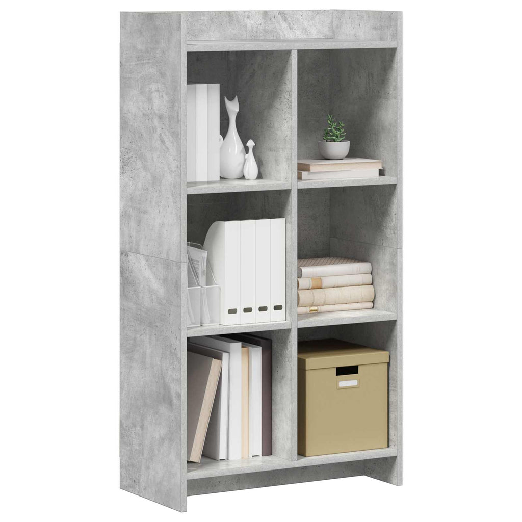 vidaXL Półka na książki Szary beton 59 x 30 x 111 cm