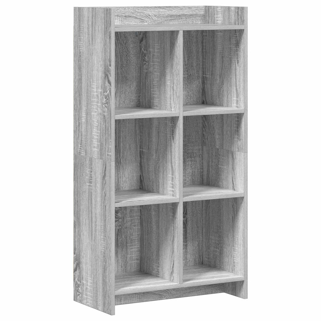 vidaXL Półka na książki Szary Sonoma 59 x 30 x 111 cm