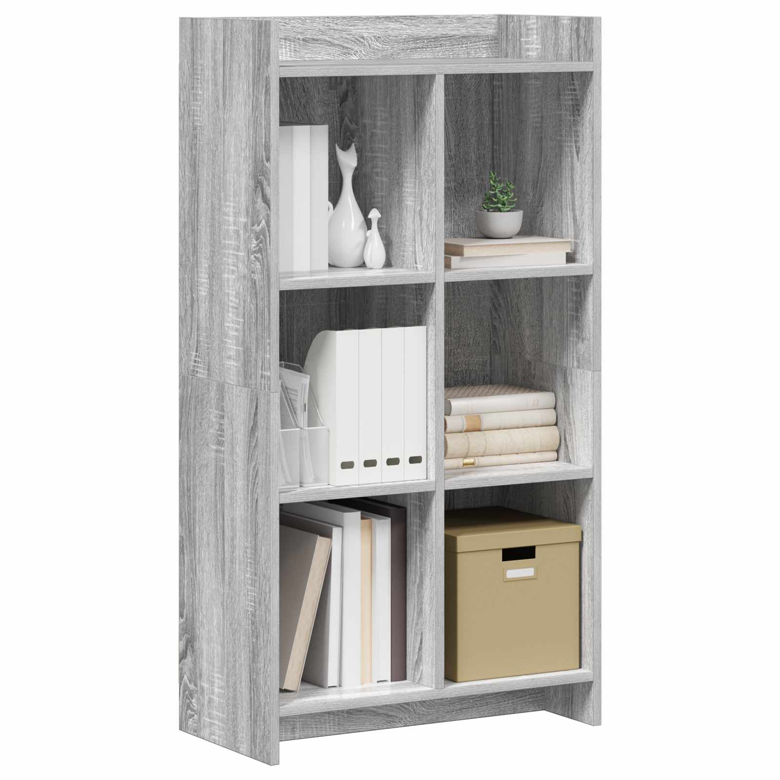 vidaXL Półka na książki Szary Sonoma 59 x 30 x 111 cm