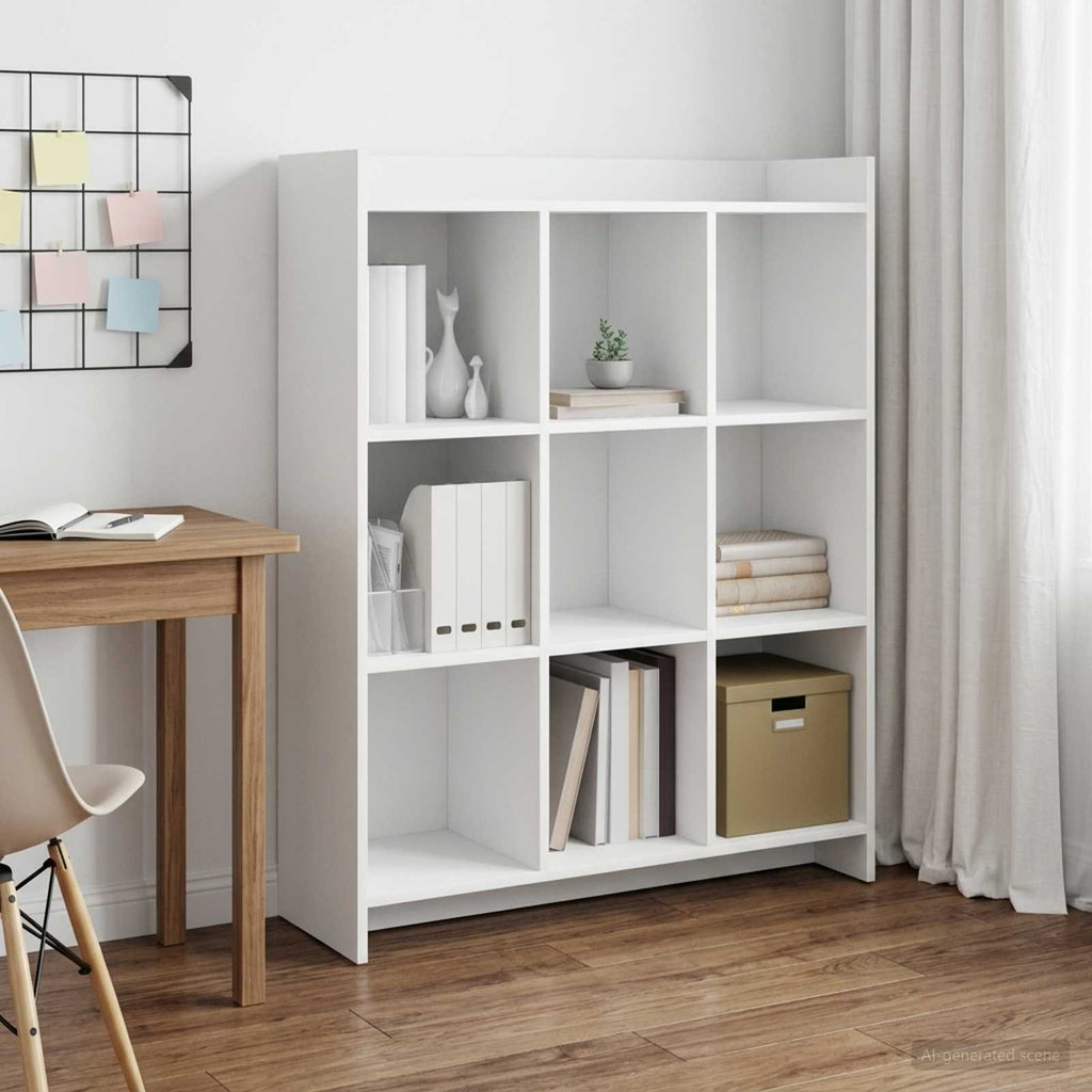 vidaXL Półka na książki Biały 87,5 x 30 x 111 cm Drewno inżynieryjne