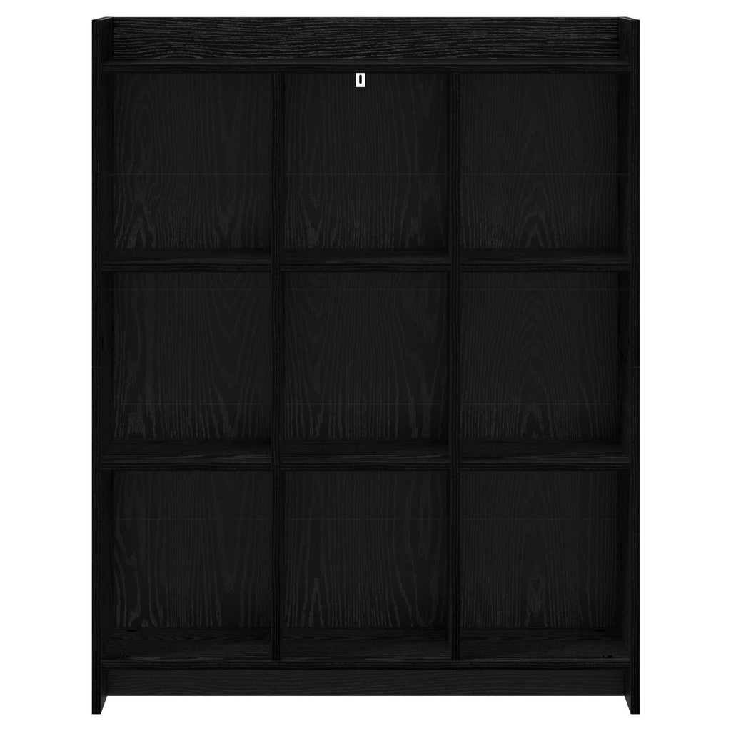 vidaXL Półka na książki Czarny dąb 87,5 x 30 x 111 cm