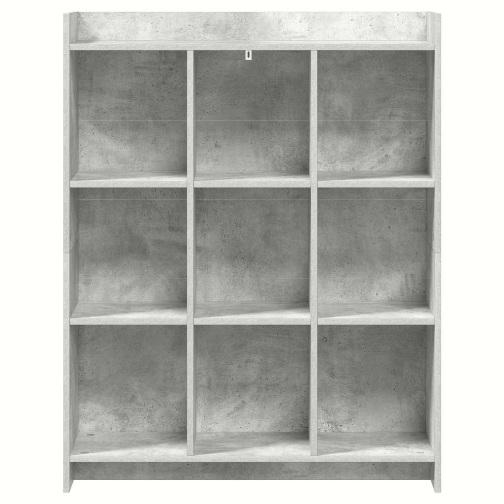 vidaXL Półka na książki Szary beton 87,5 x 30 x 111 cm