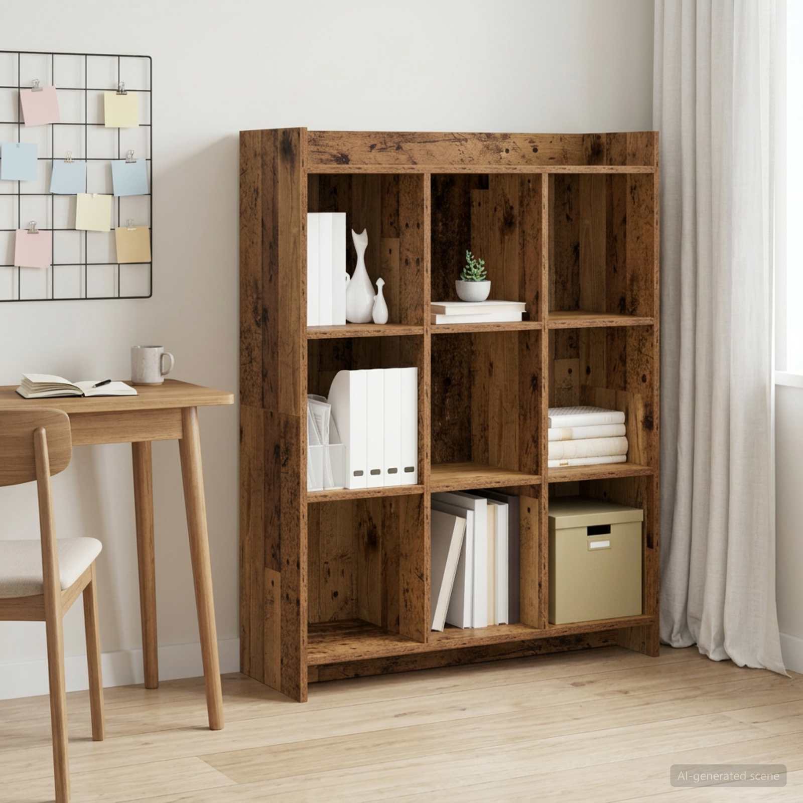 vidaXL Półka na książki Stare drewno 87,5 x 30 x 111 cm