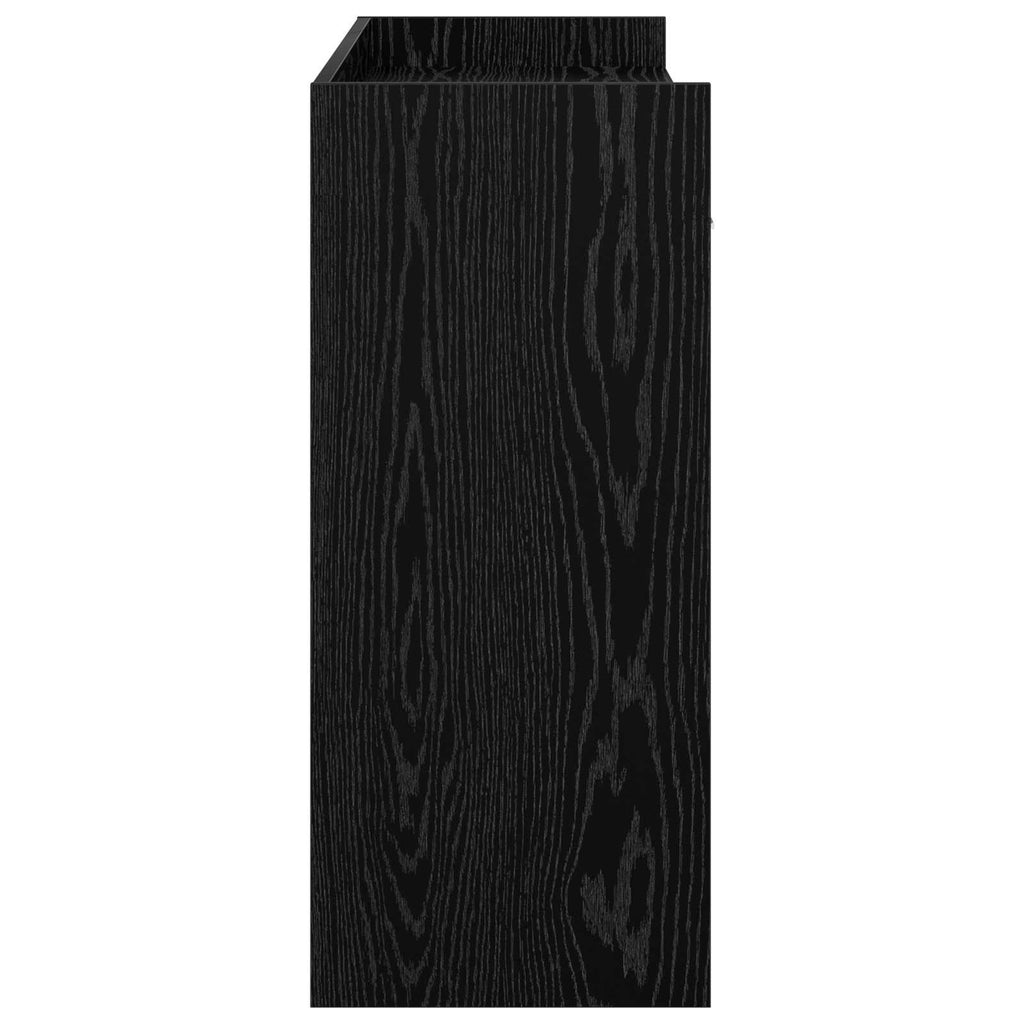 vidaXL Konsola Czarny dąb 90 x 35 x 80 cm Drewno inżynieryjne
