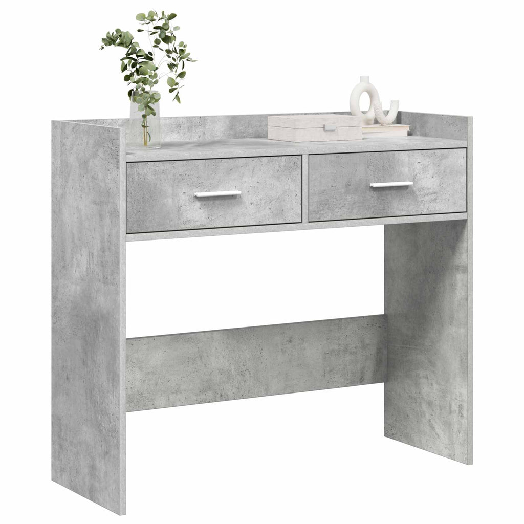 vidaXL Konsola Betonowy szary 90 x 35 x 80 cm Drewno inżynieryjne