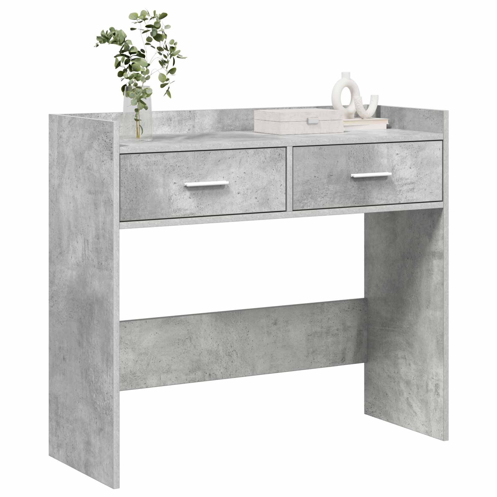 vidaXL Konsola Betonowy szary 90 x 35 x 80 cm Drewno inżynieryjne