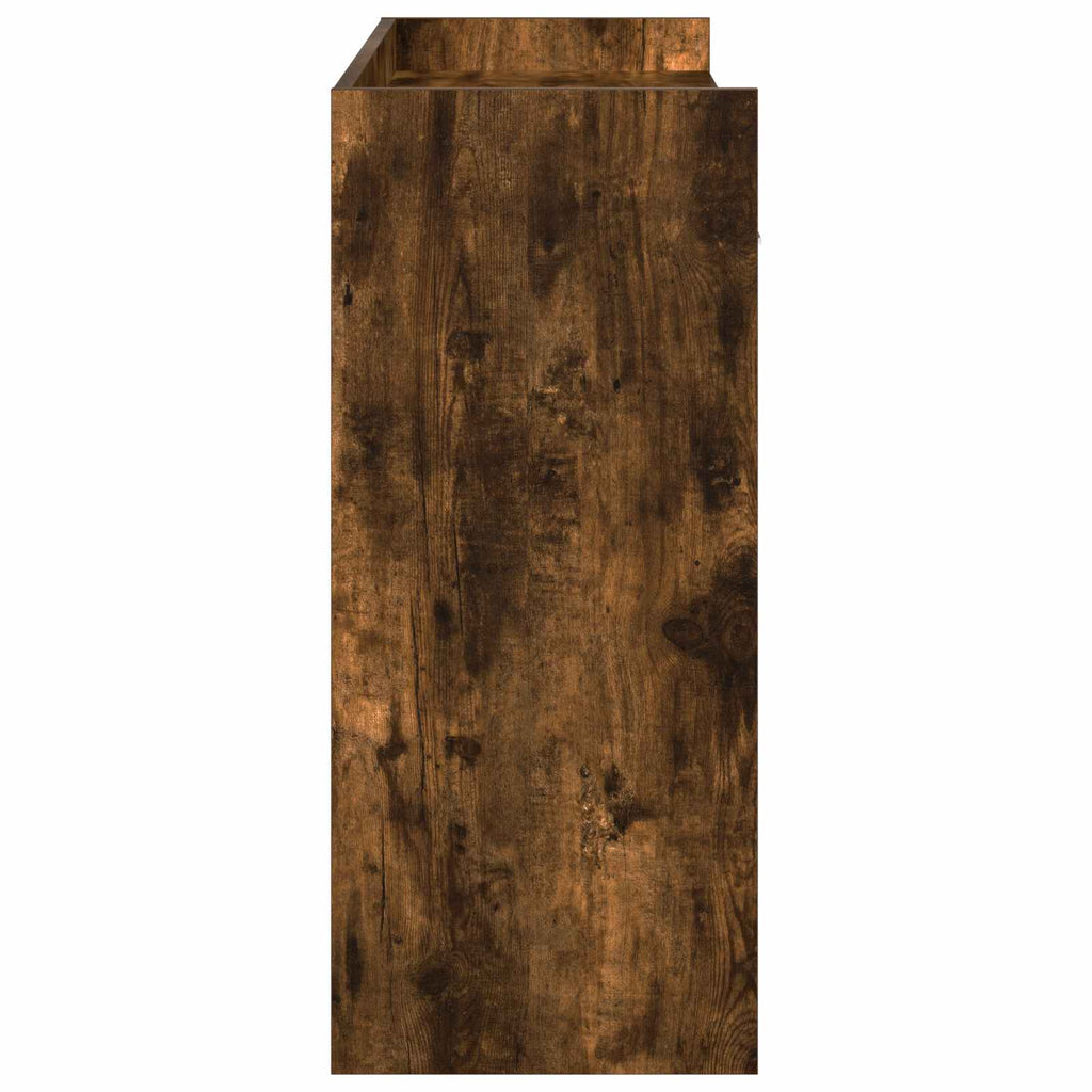 vidaXL Konsola Dąb wędzony 90 x 35 x 80 cm Drewno inżynieryjne