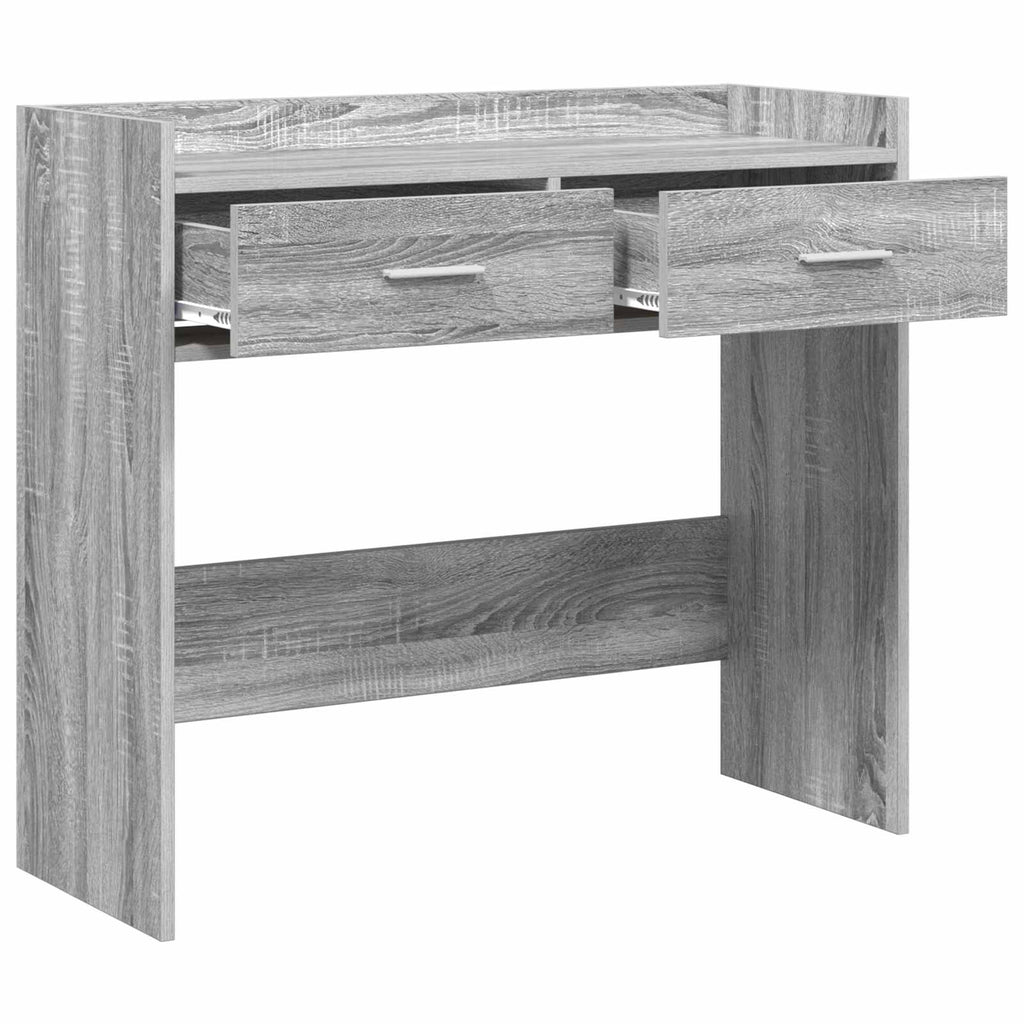 vidaXL Konsola Szary Sonoma 90 x 35 x 80 cm Drewno inżynieryjne