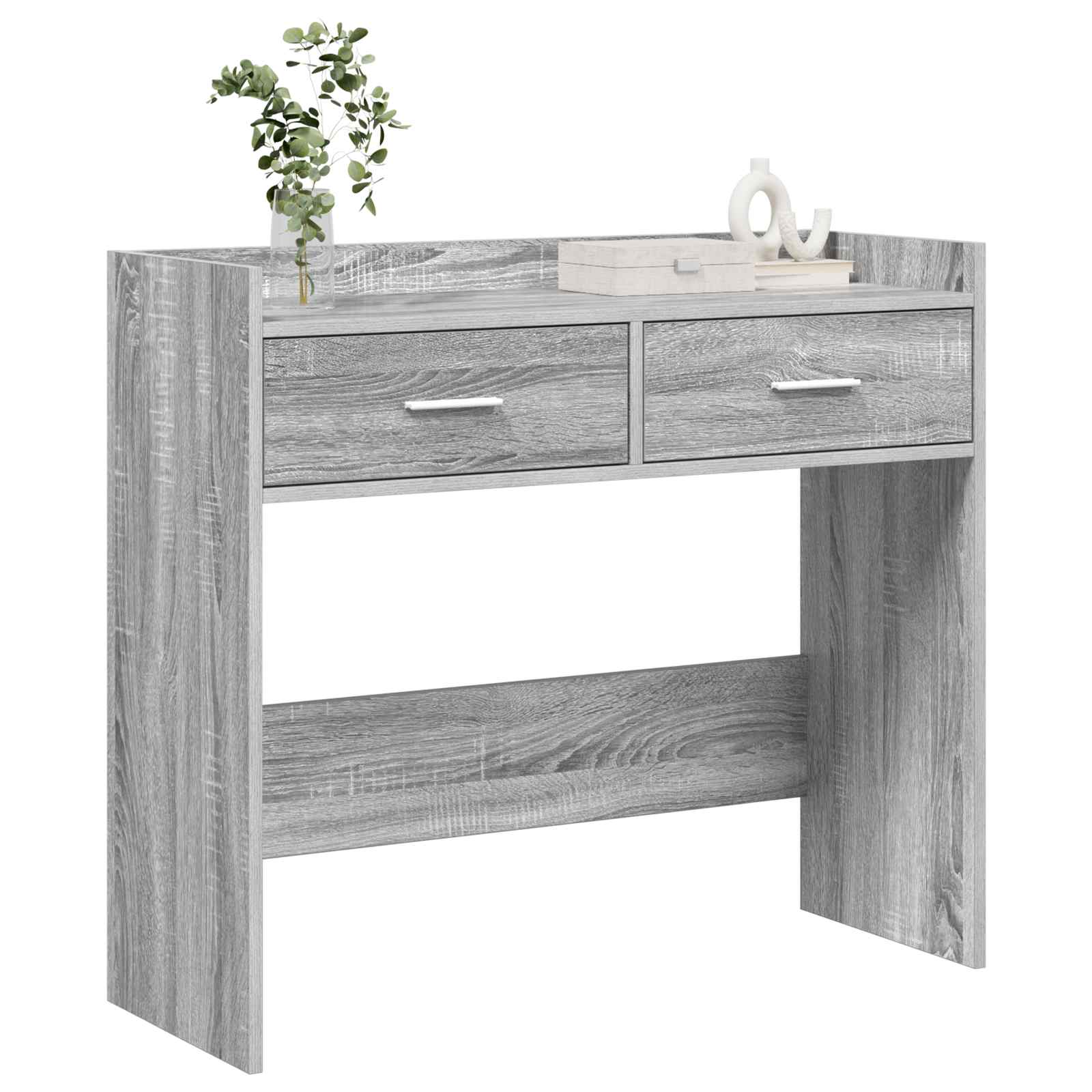 vidaXL Konsola Szary Sonoma 90 x 35 x 80 cm Drewno inżynieryjne