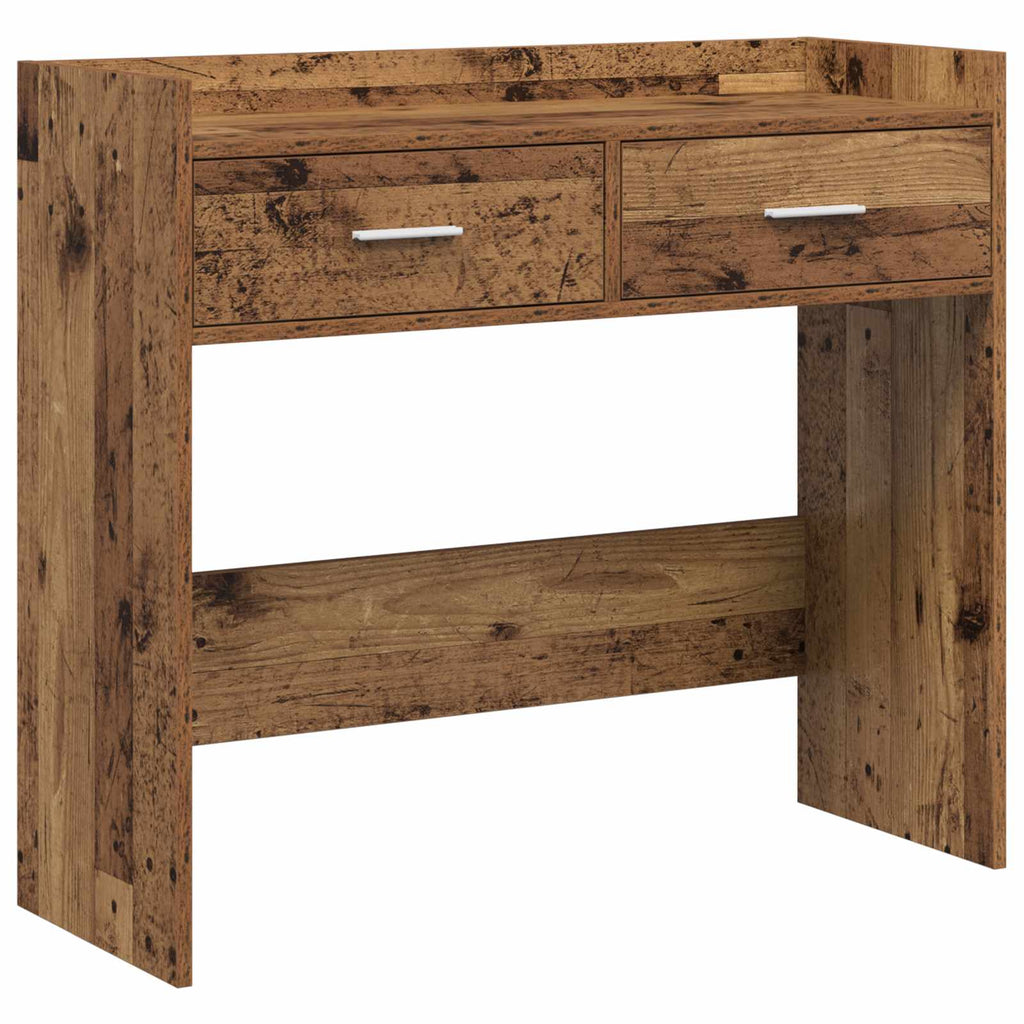 vidaXL Konsola Stare drewno 90 x 35 x 80 cm Drewno inżynieryjne