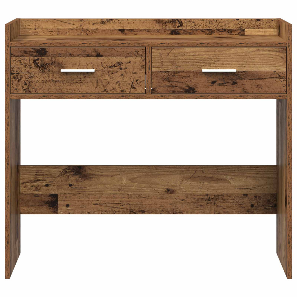 vidaXL Konsola Stare drewno 90 x 35 x 80 cm Drewno inżynieryjne