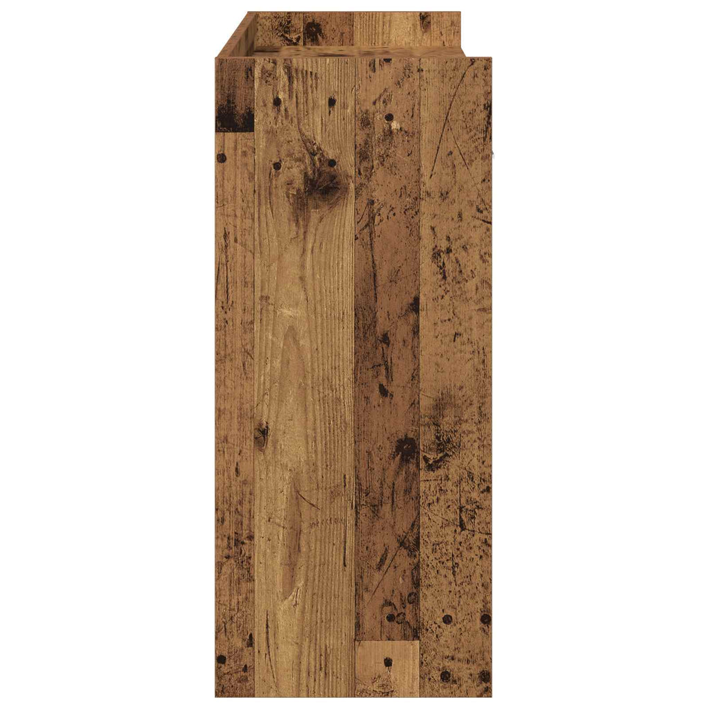vidaXL Konsola Stare drewno 90 x 35 x 80 cm Drewno inżynieryjne