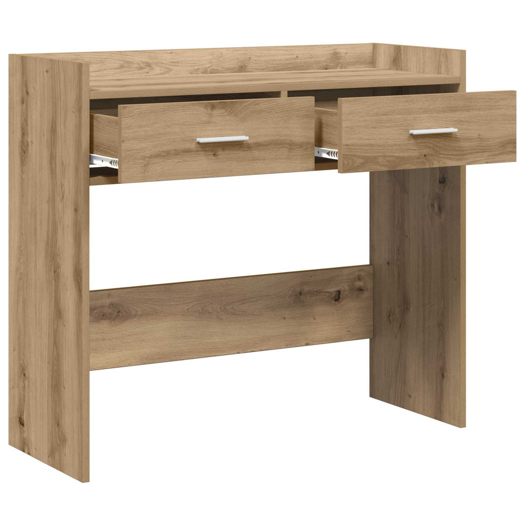 vidaXL Konsola Dąb artisan 90 x 35 x 80 cm Drewno inżynieryjne
