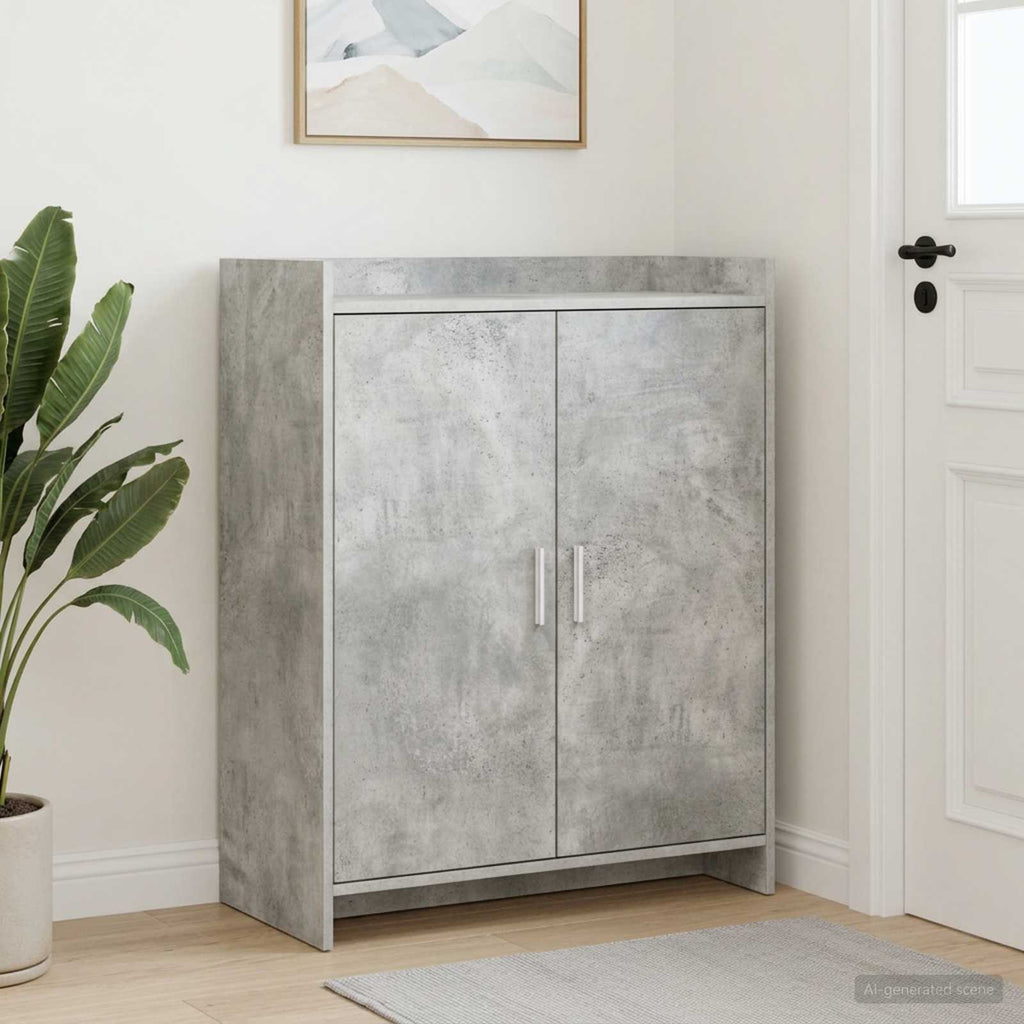 vidaXL Szafka na buty z drzwiami Betonowy szary 73,5 x 36 x 92 cm