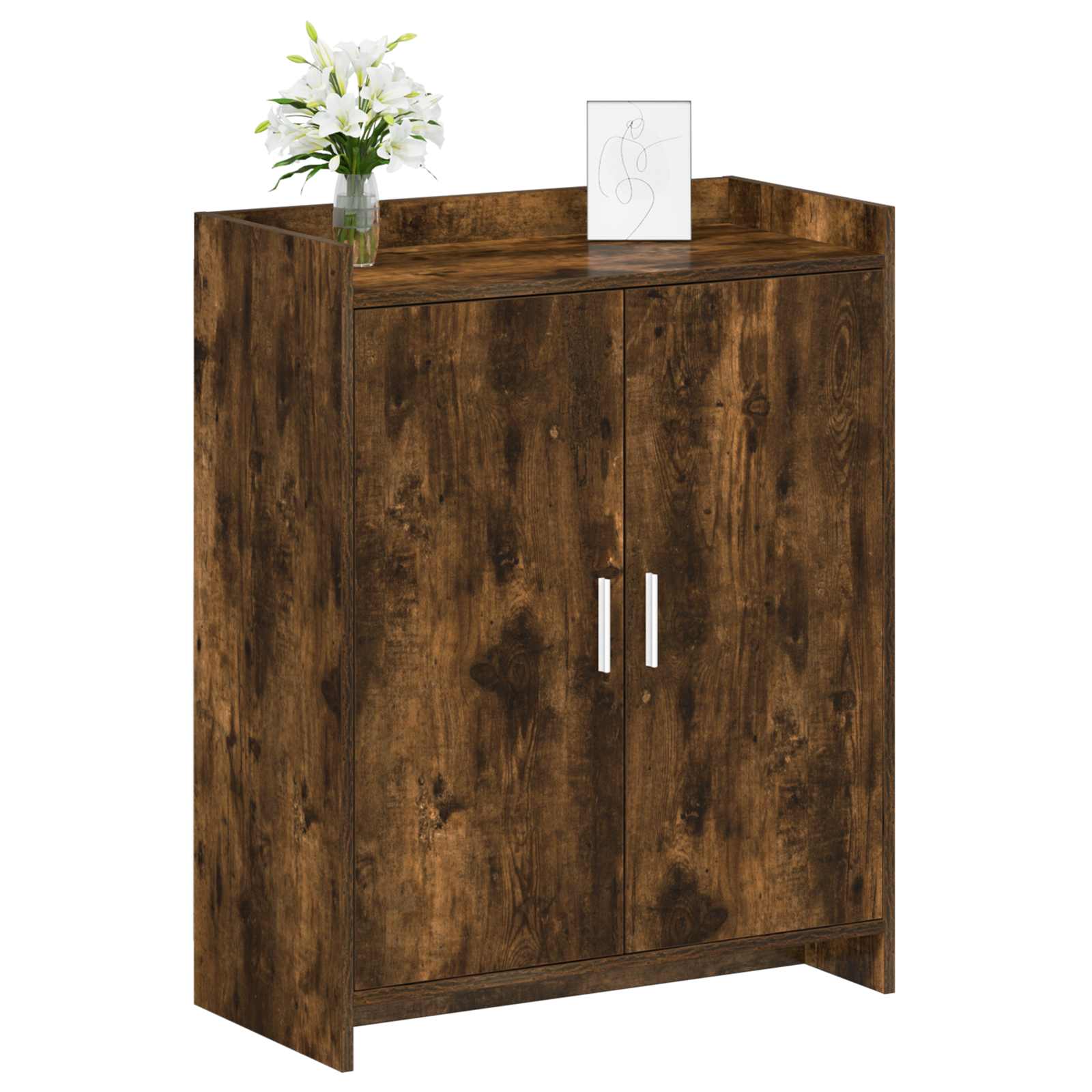vidaXL Szafka na buty z przechowywaniem Dąb wędzony 73,5 x 36 x 92 cm