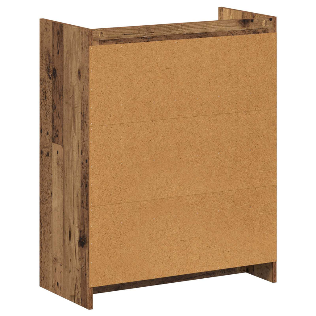 vidaXL Szafka na buty z przechowywaniem Stare drewno 73,5 x 36 x 92 cm