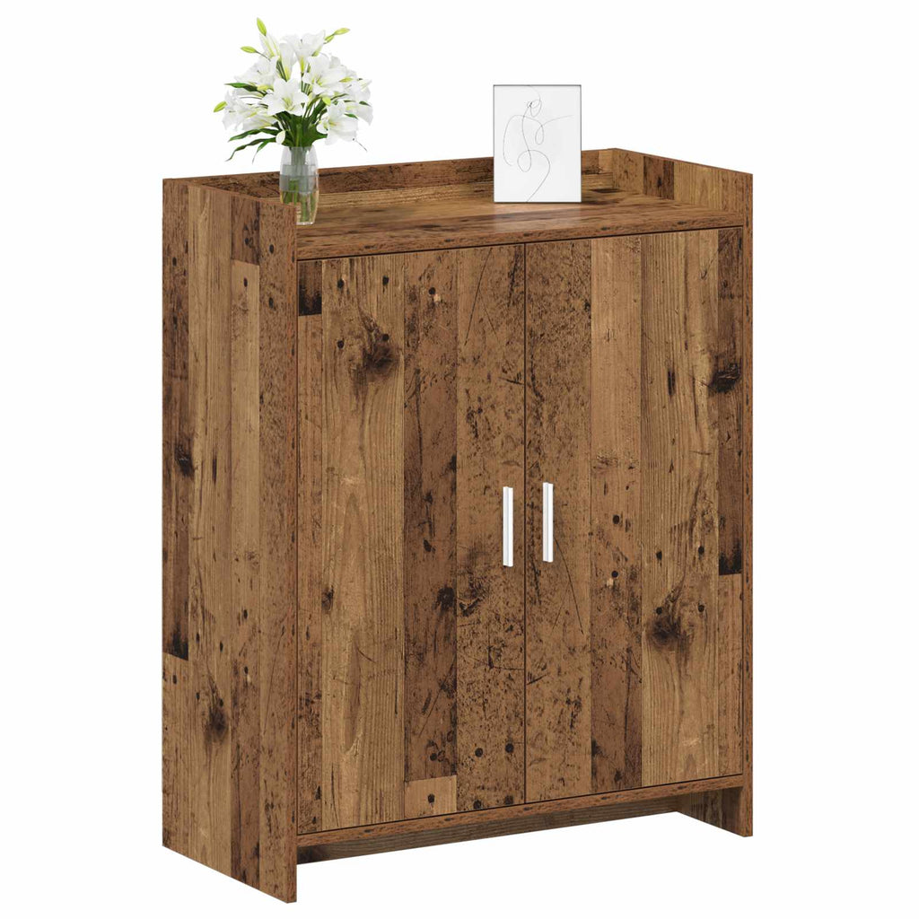 vidaXL Szafka na buty z przechowywaniem Stare drewno 73,5 x 36 x 92 cm