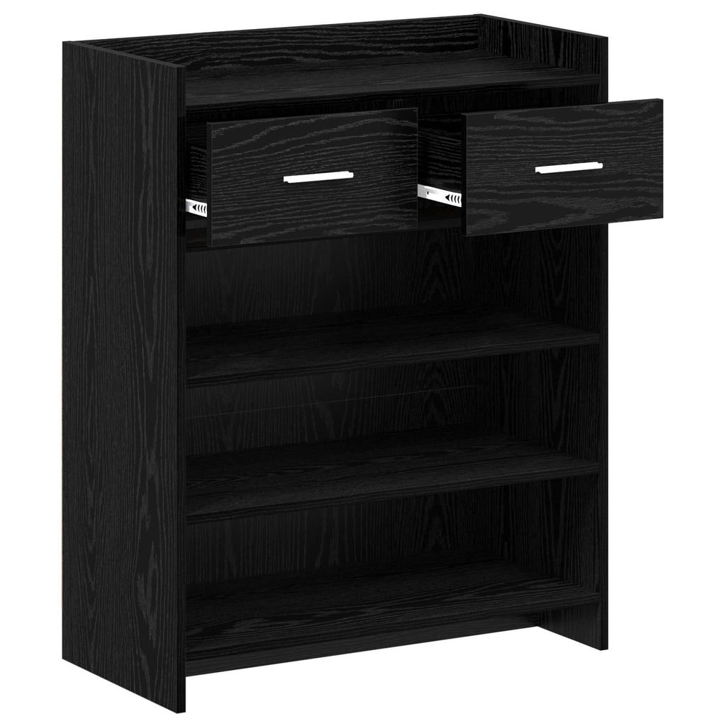 vidaXL Szafka na buty Czarny dąb 73,5 x 36 x 92 cm Drewno inżynieryjne