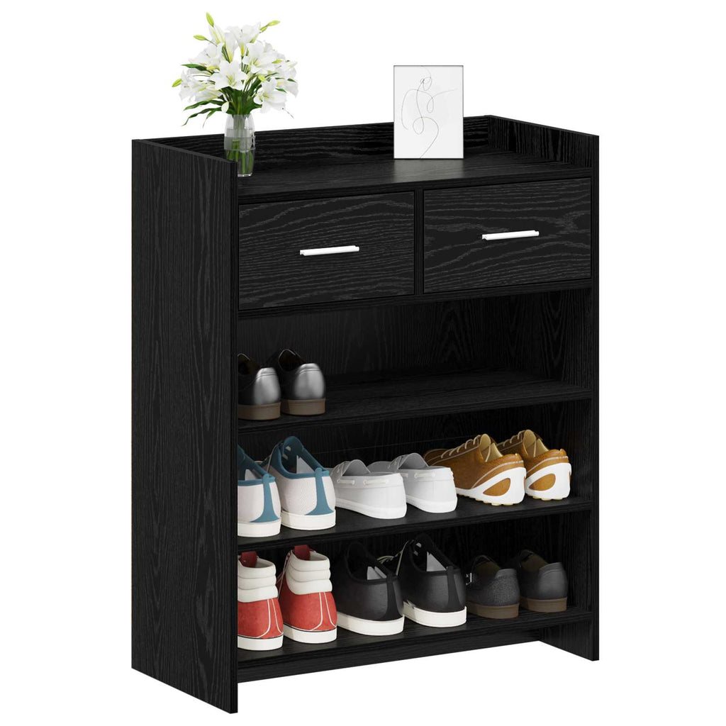 vidaXL Szafka na buty Czarny dąb 73,5 x 36 x 92 cm Drewno inżynieryjne