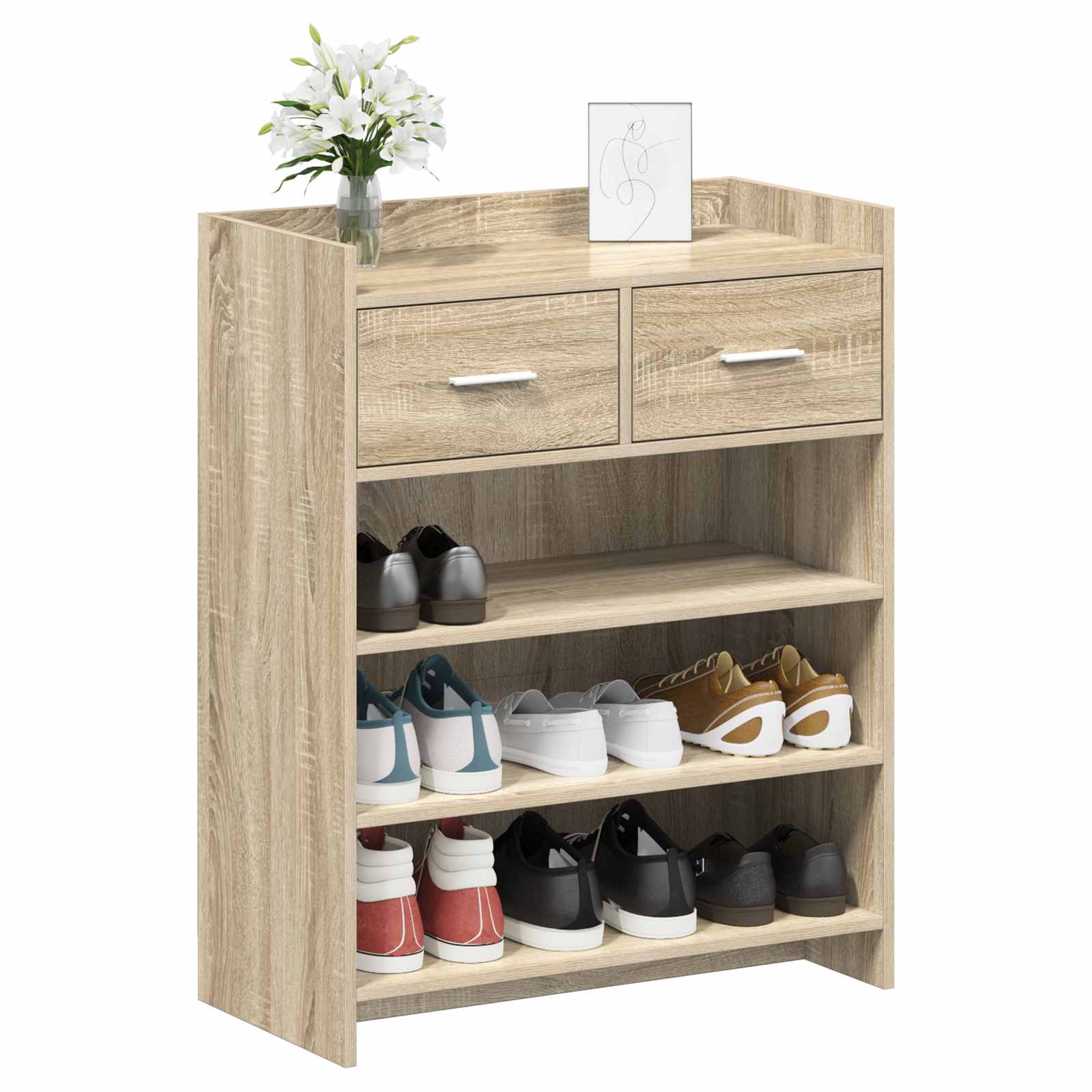 vidaXL Szafka na buty dąb Sonoma 73,5 x 36 x 92 cm Drewno inżynieryjne